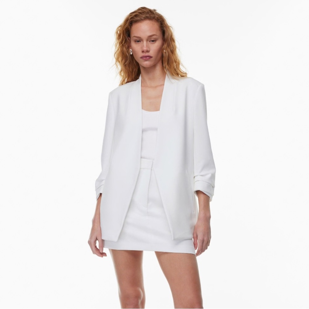 Aritzia Babaton Off-White Open Front Blazer